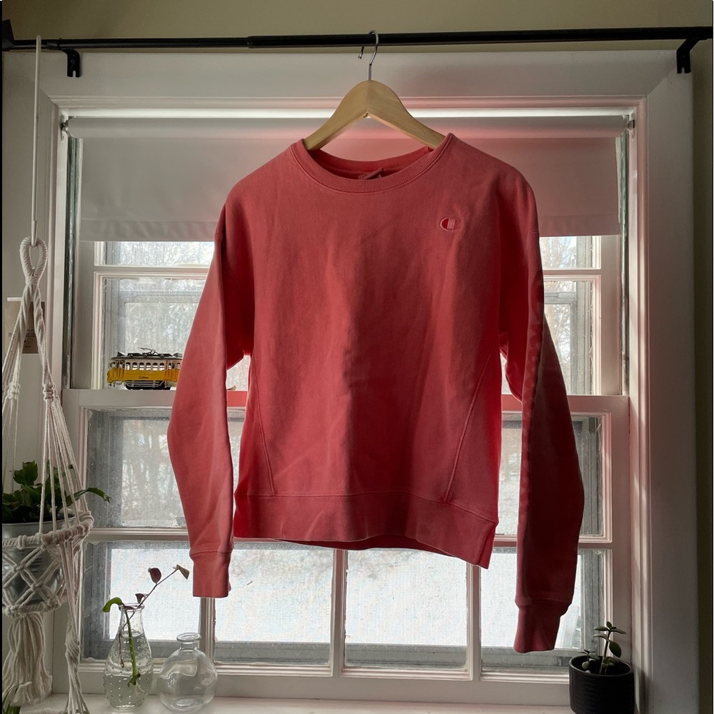 coral champion boxy sweater